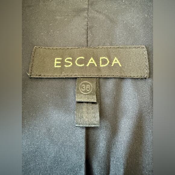 Escada Navy Wool Double Zipper Blazer Size Small (36 EU) - Picture 7 of 13